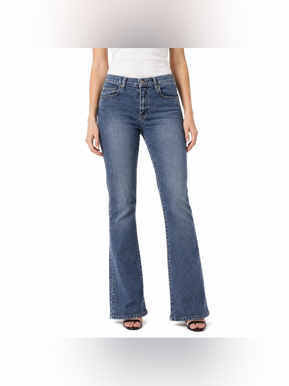 Jordache Women’s 9/10 Stretch Bootcut Flare Jeans Medium Wash